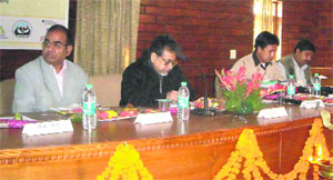 Scientists and conservationists involved in the Kailash Mansarovar Sacred Landscape Conservation and Development Initiative at a workshop in Pithoragarh on Tuesday.