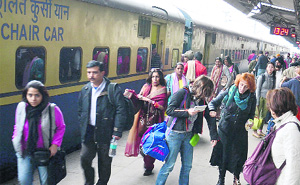 A view of the Amritsar railway station.