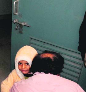 The toddler who was rescued from the reception area of the PGI on Wednesday
