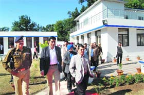Divisional Commissioner, Jammu, Shantmanu Sharma inspects the first civil institute-cum-officer club inaugurated at Reasi on Wednesday
