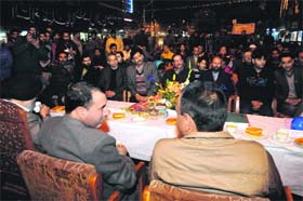 Srinagar Deputy Commissioner Farooq Ahmad Shah attends a programme at Lal Chowk on Thursday