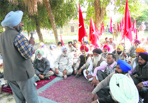 CPM workers hold a rally in Amritsar on Friday. 