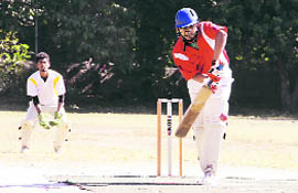 A batsman in action during a match