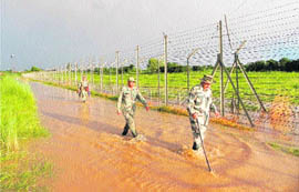 A view of the international border.