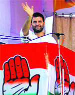 Congress vice-president Rahul Gandhi in Raipur on Saturday