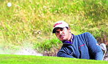Gaganjeet Bhullar finished with a birdie on the last hole of the third round to climb to tied 10th at 3-under-210 at the Australian Masters in Melbourne