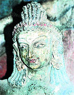 An ancient sculpture on the outskirts of Shimla
