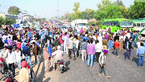 Total chaos was witnessed on roads as ITI students protested against bus operators in Bathinda on Monday. 