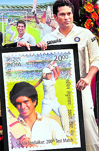 A postal stamp released as a tribute to him. A rare honour for anyone in his lifetime