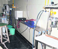The room from where copper fittings were stolen at the ENT Hospital in Amritsar. A Tribune Photograph