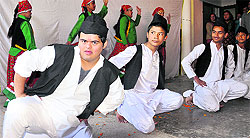 Children perform at the Badhte kadam programme at Raphael Home in Dehradun on Wednesday