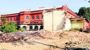 Old sessions court building is being razed for a new guest house.