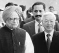 PM Manmohan Singh with Vietnam Communist Party Gen Secy Nguyen Phu Trong.