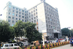 SGPC 'serais' near Town Hall in Amritsar. Photo: Sameer Sehgal 