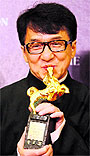 Actor Jackie Chan after winning the Best Action Choreography Award at 50th Golden Horse Awards in Taipei