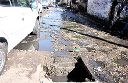 Open sewerage holes in the Bahu Plaza complex, Jammu