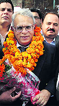 Former acting president of Pakistan, Wasim Sajjad, at his ancestral house in Surajganj locality in Jalandhar