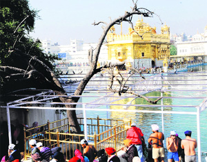 The Dukhbhanjani Beri at the Golden Temple complex in Amritsar.