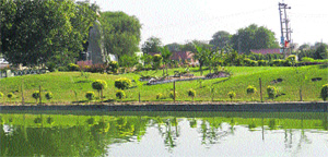 A park developed by the panchayat at Jodhpuria village in Sirsa. 