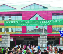 Shri Maharaja Hari Singh Hospital in Srinagar. 