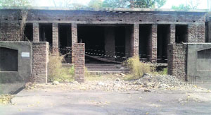 A view of the under-construction Krishi Bhawan in Poonch
