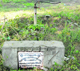 A hand-pump installed on the premises of Guru Nanak Dev Hospital by philanthropist Bhagat Puran Singh has gone defunct.