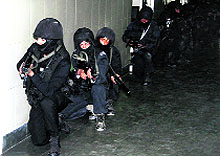 NSG commandos conduct a mock drill at Hotel Taj in Sector 17, Chandigarh