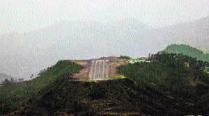 A view of the Jubbarhatti airport in Shimla on Friday. 