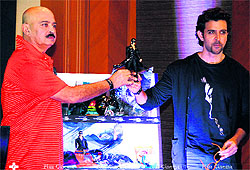 Rakesh and hrithik roshan promote krrish 3 dolls