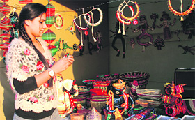Craftspersons from different corners of India display their creations in the Crafts Mela.
