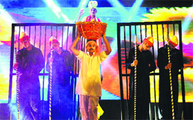 Students of The British School present a dance item on the annual function at Indradhanush Auditorium, Sector 5, Panchkula, on Sunday.