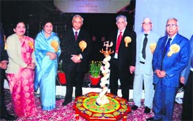 Members of the DAV College Committee at a function in Amritsar on Monday