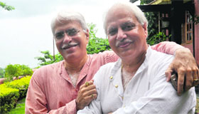 Pandit Rajan and Sajan Mishra in Dehradun on Monday.