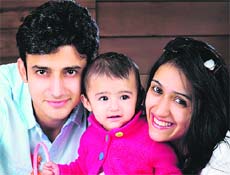 Picture perfect: Romit Raj with his family