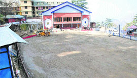 A view of the ice-skating rink in Shimla.
