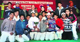 Winners of DAV sports tournament at the concluding ceremony in Amritsar