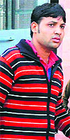 The convicts, dismissed constable Basant Kumar and his girlfriend Sarita, at the Judicial Complex in Sector 43, Chandigarh, on Wednesday