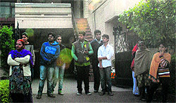 Relatives of the victim, Saiyyam Khurana, at his residence in Sector 6, Panchkula, on Wednesday