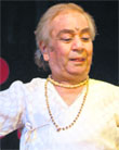 Pandit Birju Maharaj performs at a programme in Dehradun on Wednesday. A Tribune photograph