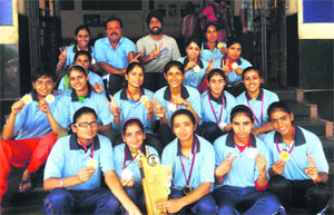 Punjab Women Baseball team that won the Senior National Baseball Championship.