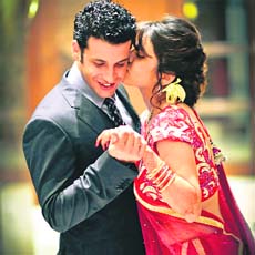 Knot here: Kainaz Motivala with her husband