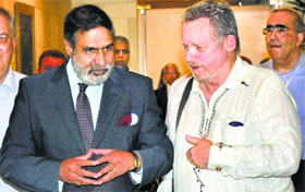 Union Minister of Commerce and Industry Anand Sharma with WTO Director General Roberto Azevedo at the 9th Ministerial Conference in Bali, Indonesia, on Wednesday.