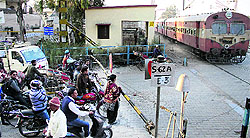 The level crossing where the Chandan Nagar RUB is to be built in Jalandhar