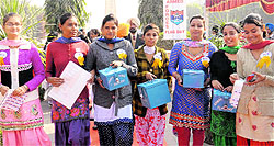 Students of various schools collect donations at the Punjab State War Memorial in Jalandhar