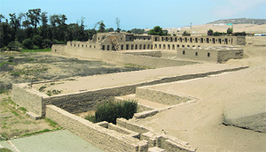 A view of the archaeological site at Pachacamac which is 40 km south of Lima