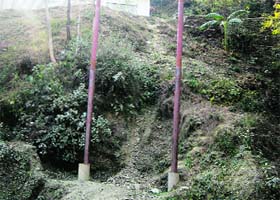 An incomplete structure of a substation at Jai Devi, near Sundernagar