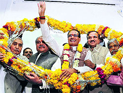 Madhya Pradesh CM Shivraj Singh Chouhan in Bhopal on Sunday