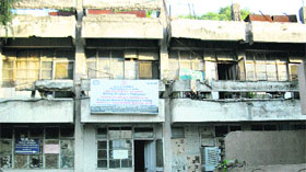 The vocational rehabilitation centre at Una in a shambles.