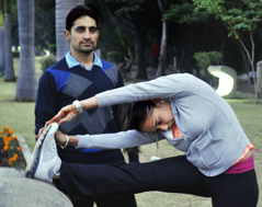 Rimjhim with her trainer Devender Sheoran
