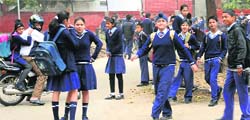 Parents are preferring private schools to government schools. Tribune photo